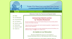 Desktop Screenshot of fostercitypreschool.com