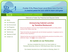 Tablet Screenshot of fostercitypreschool.com